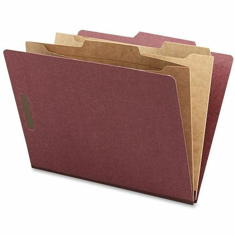 Nature Saver Classification Folder, Two-Pocket, 2/5 Cut, Letter, 10/Box, Red (NAT95012) Each