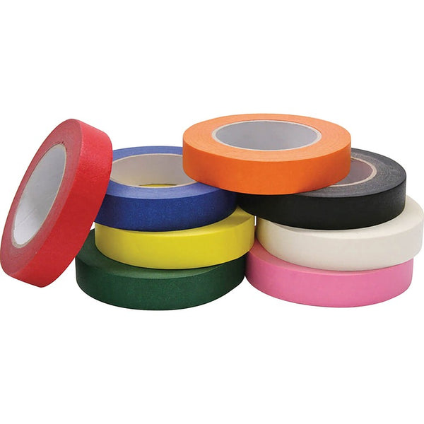 Creativity Street Colored Masking Tape Classroom Pack, 1" x 60 yards, Assorted, 8 Rolls/Pack (PAC4860) 8 Rolls