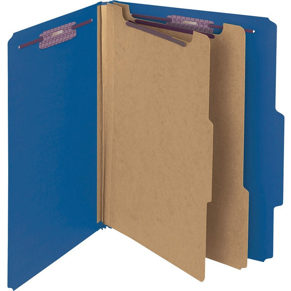 Smead 14200 Classification Folder, Letter, 2/5" Roc, 2 Dividers, Dark Blue (SMD14200)