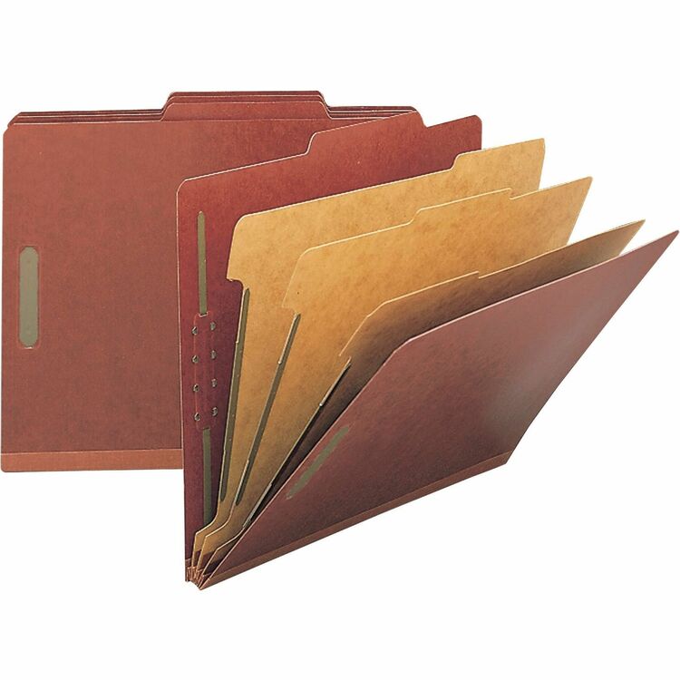 Nature Saver 01052 Classification Folder, Letter, 3 Partitions, Red (NAT01052) Box of 10