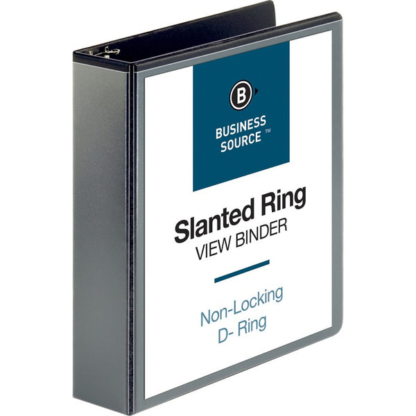 Business Source 39% Recycled D-Ring Binder, 2" Capacity, Black (BSN28448) Each