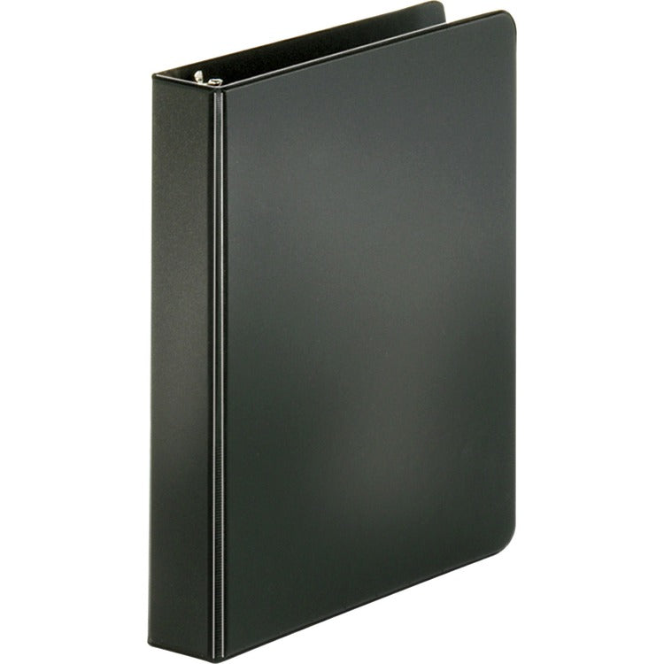 Business Source 35% Recycled Round Ring Binder, 1" Capacity, Black (BSN28523) Each