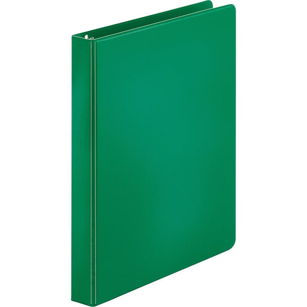 Business Source 35% Recycled Round Ring Binder, 1" Capacity, Green (BSN28556) Each