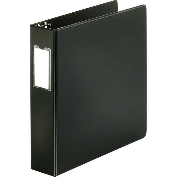 Business Source 35% Recycled Round Ring Binder, 2" Capacity, Black (BSN28561) Each