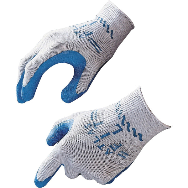 Showa Safety Gloves, Natural Rubber, Medium, Blue/Gray (BSM30008) 1 Pair