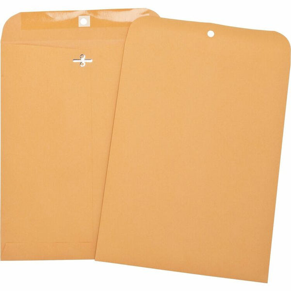 Business Source Heavy-duty Clasp Envelopes, 8-3/4" x 11-1/2", Brown Kraft (BSN36674) Box of 100