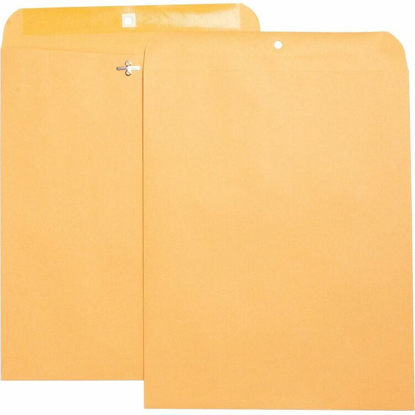 Business Source Heavy-duty Clasp Envelopes, 11-1/2" x 14-1/2", Brown Kraft (BSN36675) Box of 100