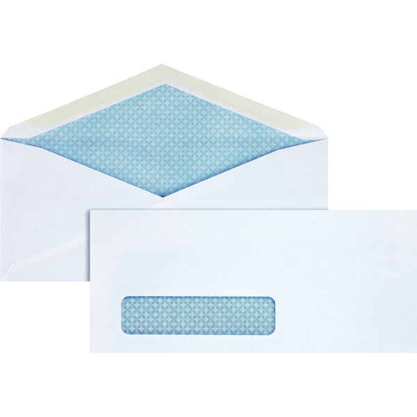 Business Source Security Window Envelopes, No. 10", 4-1/8"x9-1/2", 500/BX, White (BSN42205) Box of 500