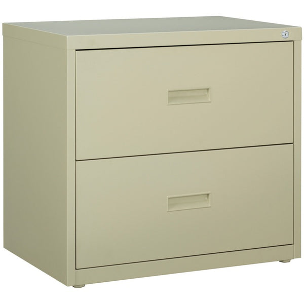 Lorell 2 Drawer Metal Lateral File Cabinet, 30"x18-5/8"x28-1/8", Beige (LLR60556)