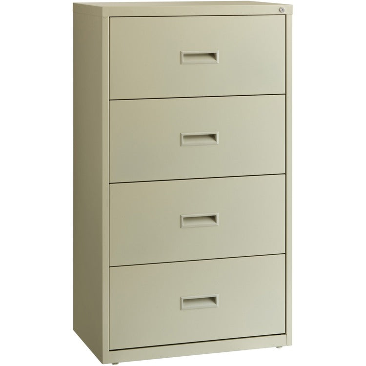 Lorell 4 Drawer Metal Lateral File Cabinet, 30"x18-5/8"x52.5", Beige (LLR60559)