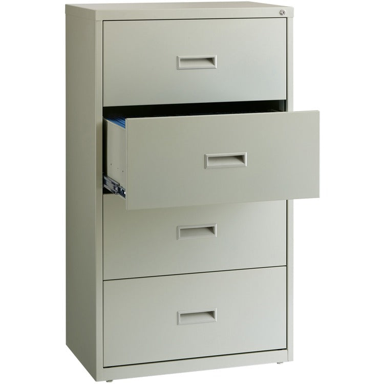 Lorell 4 Drawer Metal Lateral File Cabinet, 30"x18-5/8"x52.5", Gray (LLR60561)