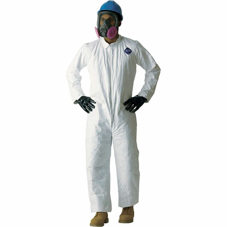 DuPont Coveralls, Non-Woven, Zipper, XX-Large, 25/CT, White (DUP120SWHXXL00) Case of 25