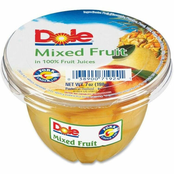 Dole Fruit Cups, 7 Oz., 12/Pack, Mixed Fruit, White (DFC71924) Carton of 12