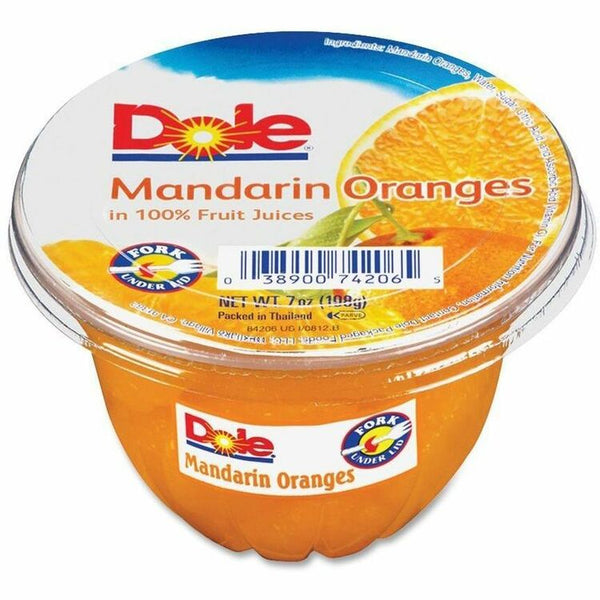 Dole Fruit Cups, 7 Oz., 12/Pack, Mandarin Oranges/White (DFC74206011) Carton of 12