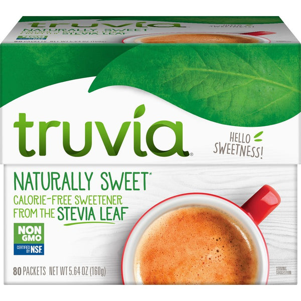 Truvia Natural Sweetener, 1 Gram/Pk, 80/BX, White (TRU8844) Box of 80