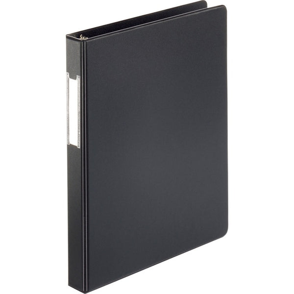 Business Source 35% Recycled Round Ring Binder, 1" Capacity, Black (BSN28559) Each