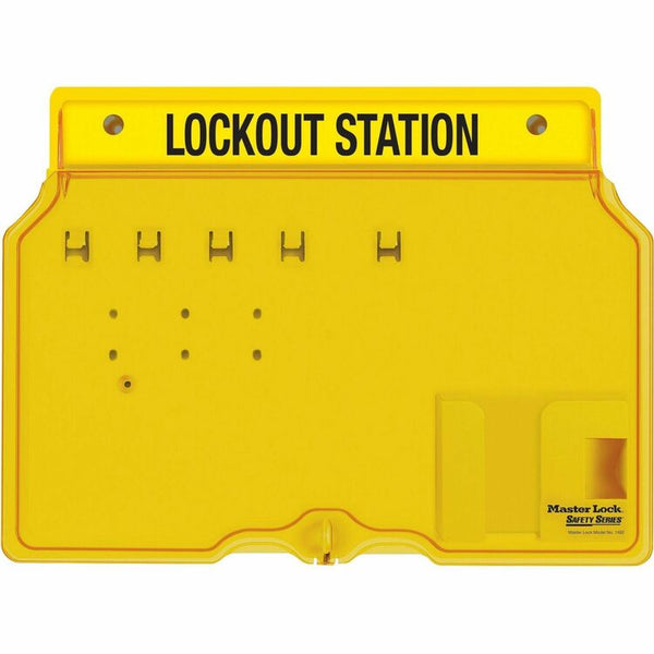 Master Lock Padlock Station, Holds 4 Safety Padlocks, Yellow (MLK1482B) Each