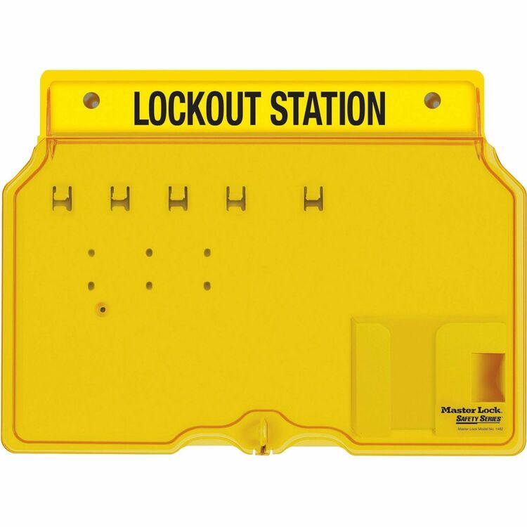 Master Lock Padlock Station, Holds 4 Safety Padlocks, Yellow (MLK1482B) Each