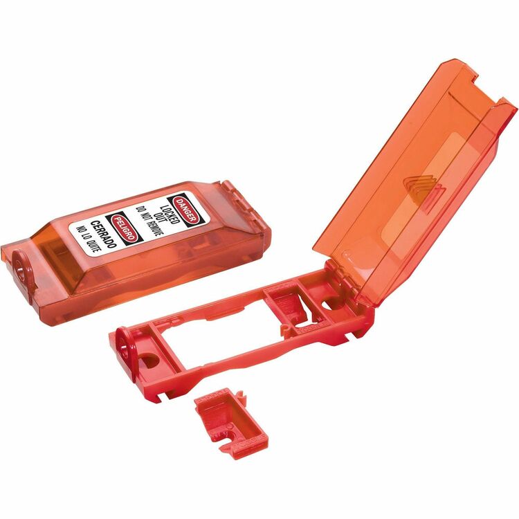 Master Lock Wall Switch Cover/Lockout, Red (MLK496B) Each