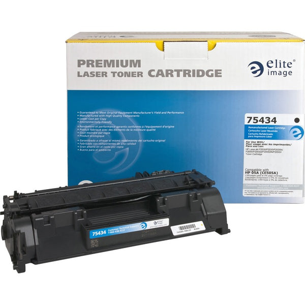 Elite Image Remanufactured Toner Cartridge, Alternative for HP 05A (CE505A), Laser, 2300 Pages, Black, 1 Each (ELI75434) Each
