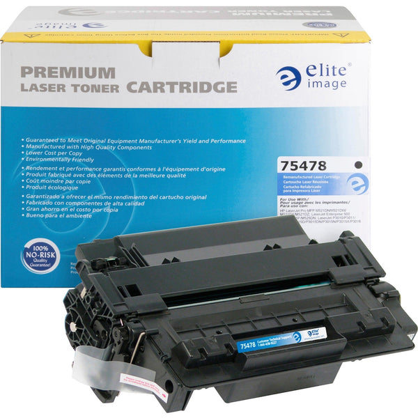 Elite Image Remanufactured Toner Cartridge, Alternative for HP 55A (CE255A), Laser, 6000 Pages, Black, 1 Each (ELI75478) Each