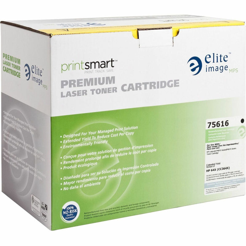 Elite Image Remanufactured Toner Cartridge, Alternative for HP 64X (CC364X), Laser, 30000 Pages, Black, 1 Each (ELI75616) Each