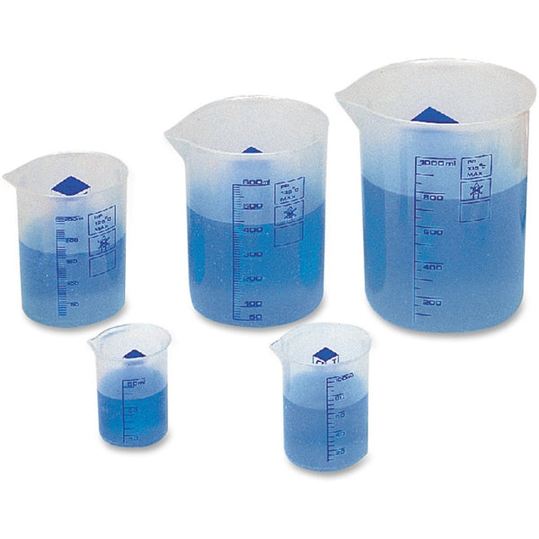 Learning Resources Plastic Graduated Beakers Set, 5Pcs, Clear (LRNLER0306) 1 Set