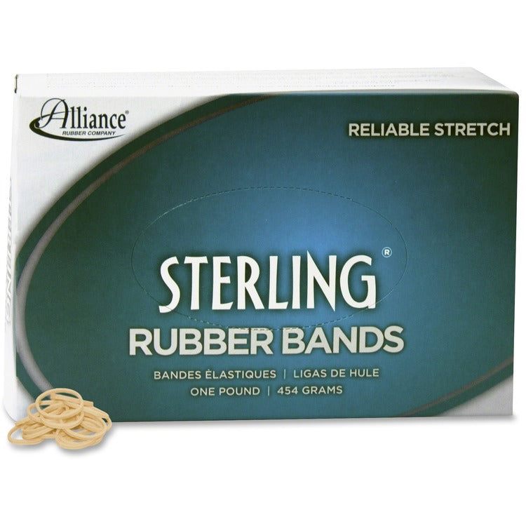 Alliance Rubber Sterling Rubber Bands, Size 8, 0.03" Gauge, Crepe, 1 lb Box, 7,100/Box (ALL24085) 1 Box