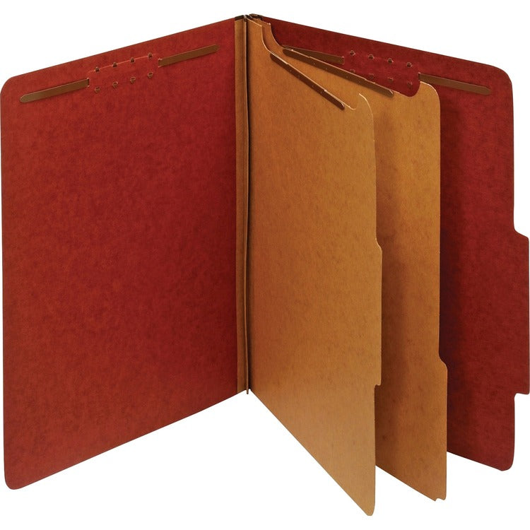 Pendaflex Classification Folders, 25pt, 2-1/2 Exp, 2-Div, Letter, 10/Box, Red (PFX24075R) Box of 10