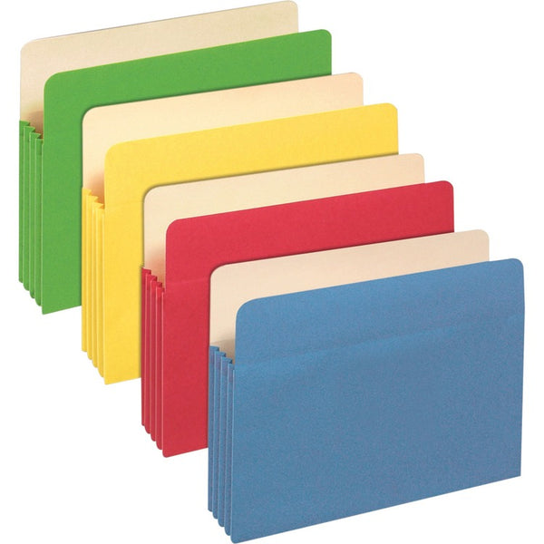 Pendaflex File Pockets, 3-1/2 Exp, Letter, 800 Sheets, 25/Box, Assorted (PFX1524EASST) Box of 25