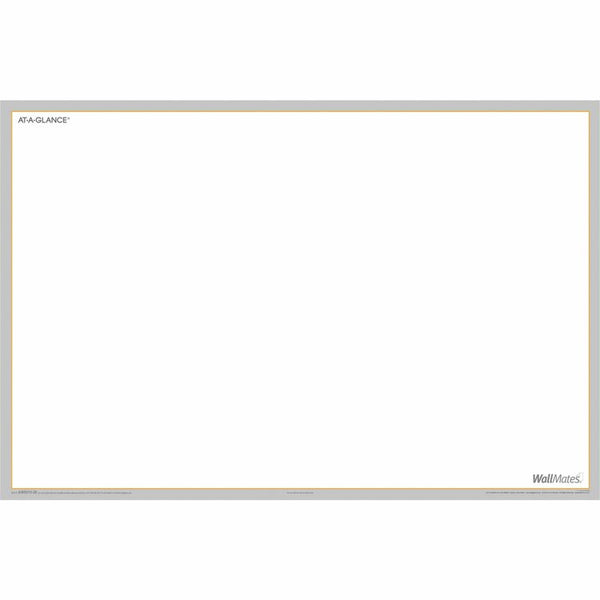 AT-A-GLANCE® WallMates Self-Adhesive Dry Erase Writing/Planning Surface, 36 x 24, White/Gray/Orange Sheets, Undated (AAGAW601028) Each