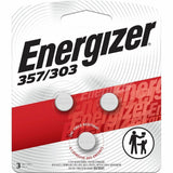 Energizer 357/303 Silver Oxide Button Batteries, 1.55 V DC, 3/Pack (EVE357BPZ3) Pack of 3