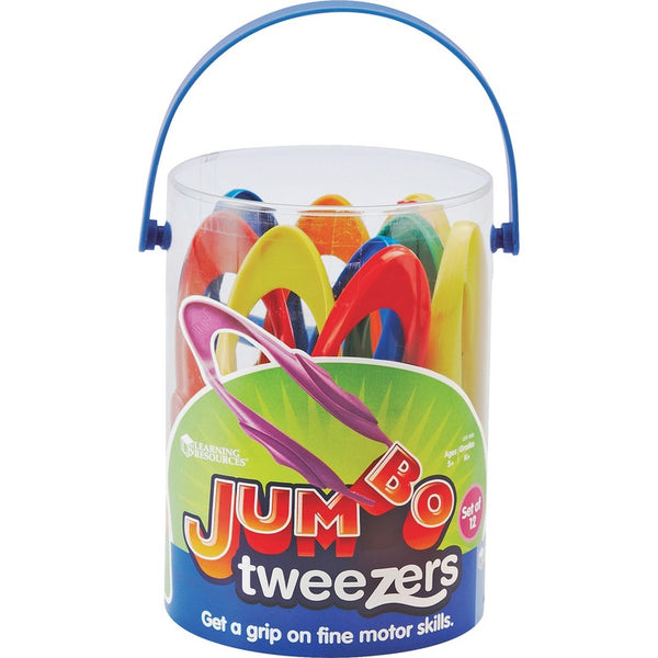 Learning Resources Jumbo Tweezers Set, 12Pcs, 6 Colors (LRNLER1963) Each