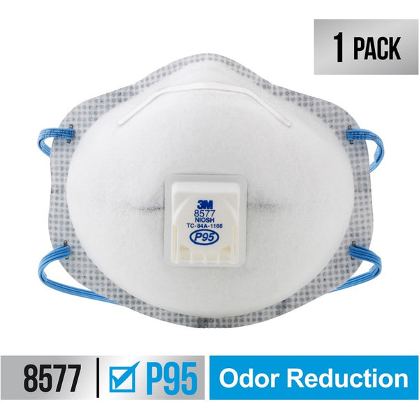 3M Odor Relief Respirator, 1/PK, White (MMM8577PA1B) Each