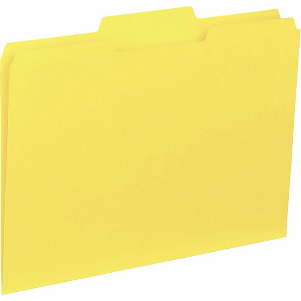 Business Source Top Tab File Folder Letter, Yellow (BSN43559) Box of 100