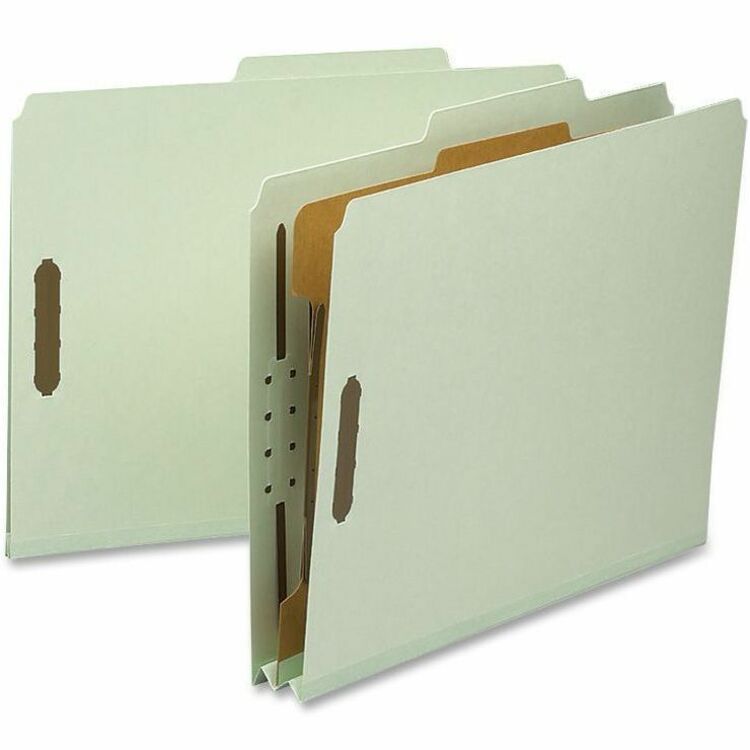 Nature Saver Classification Folder, Letter, Recycled, 1-Div, 10/BX, GYGN (NAT01056) Box of 10