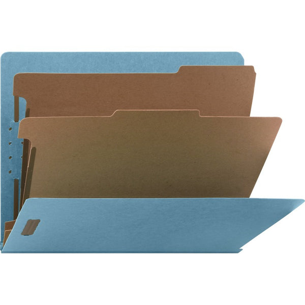 Nature Saver Classification Folder, End Tab, Letter, 2-Div, 10/BX, Blue (NATSP17371) Box of 10