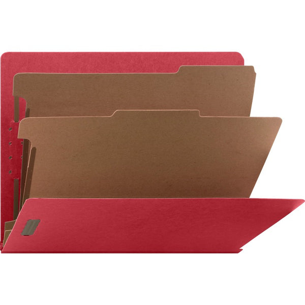 Nature Saver Classification Folder, End Tab, Letter, 2-Div, 10/BX, Red (NATSP17372) Box of 10