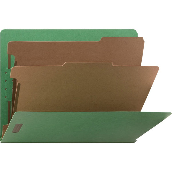 Nature Saver Classification Folder, End Tab, Letter, 2-Div, 10/BX, Green (NATSP17373) Box of 10