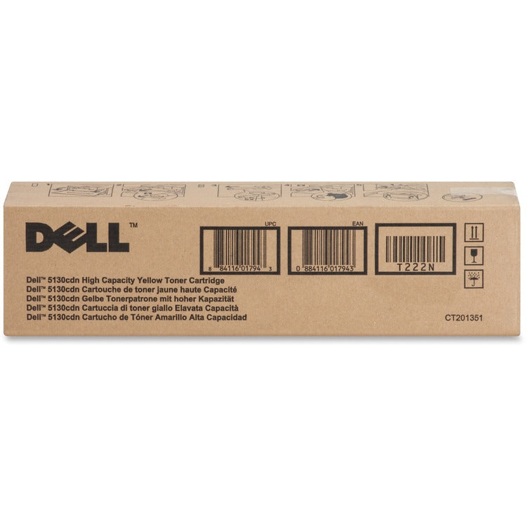 Dell Toner Cartridge for 5130CDN, 12, 000 Page Yield, Yellow (DLLT222N) Each