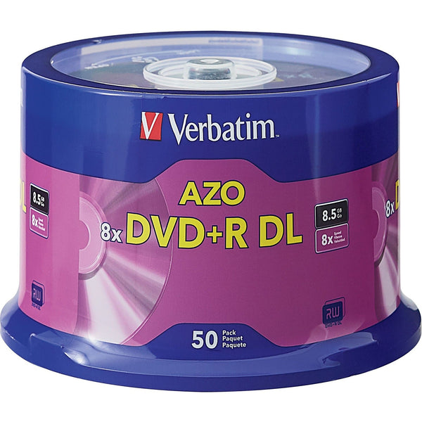 Verbatim 50PK DVD+R DL 8.5GB 8X BRANDED (VER97000) Each