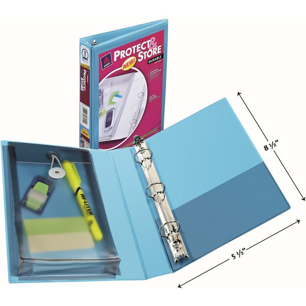 Avery&reg; Protect & Store 1" View Binder, Blue (AVE23014)