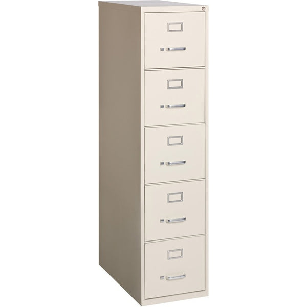 Lorell Vertical File, 5-Drawer, Letter, 15" x 26-1/2" x 61", Putty (LLR48497)