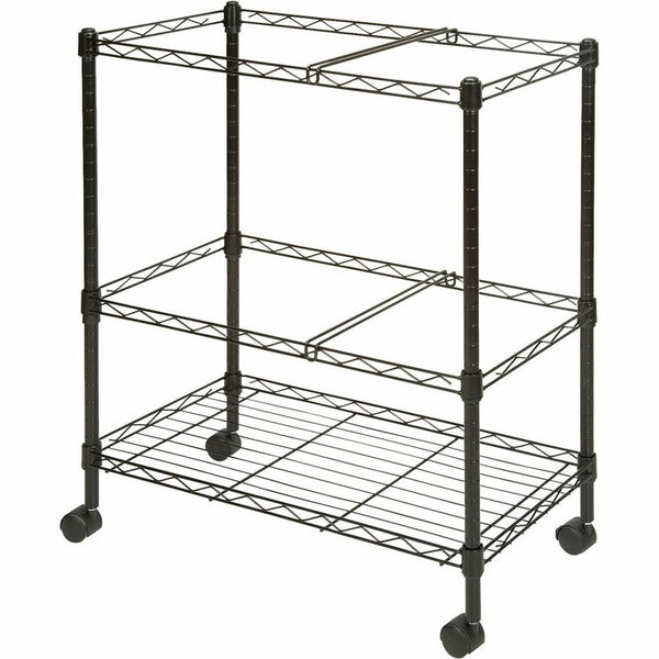 Lorell Mobile Filing Cart, 2-Tier, Letter/Legal, 26" x 12-1/2" x 30", Black (LLR45650)