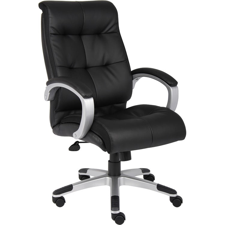 Lorell Executive Chairs, 27" x 32" x 44-1/2", Base/Arms, Black/Silver (LLR62620)