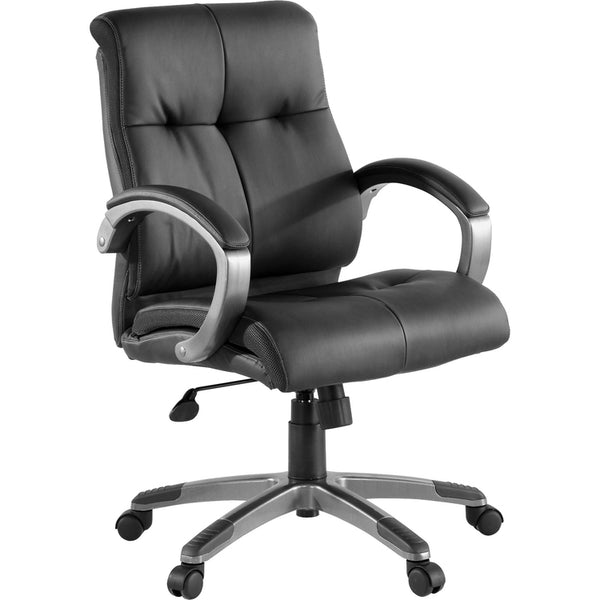 Lorell Executive Chair, Low-Back, 27" x 32" x 41", Base/Arms, BK/SR (LLR62622)