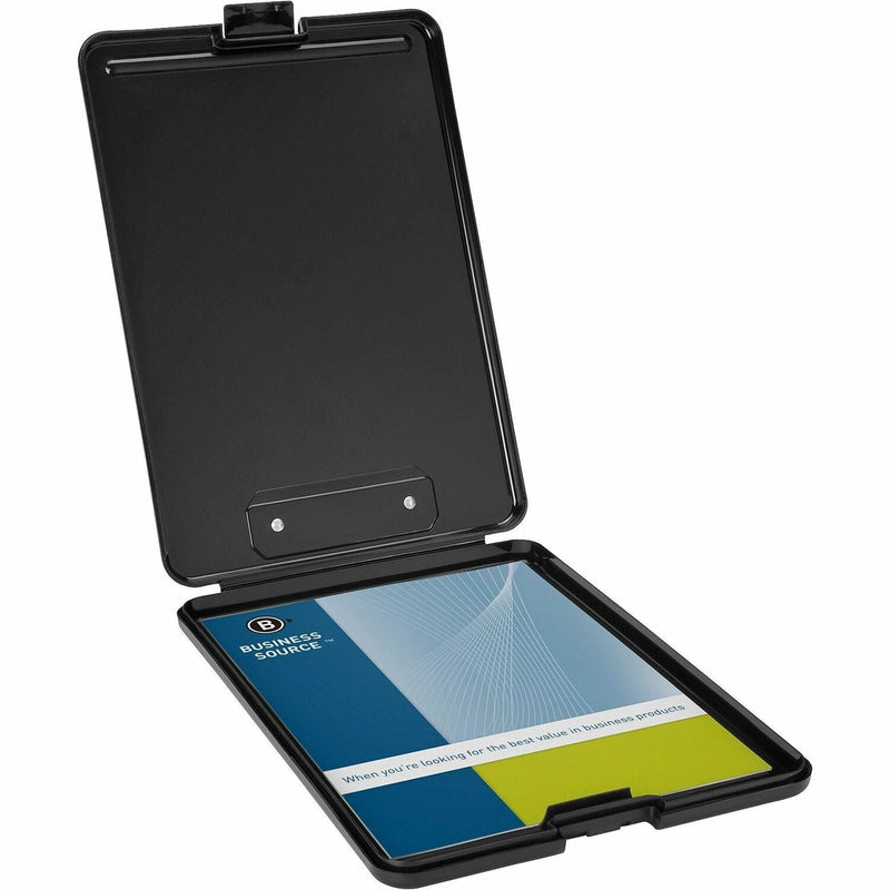 Business Source Storage Clipboard, Plastic, Letter, Black (BSN37513) Each