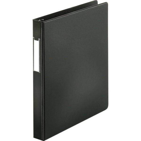 Business Source D-Ring Binder w/Label Holder, Heavy-Duty, 1", Black (BSN33105) Each