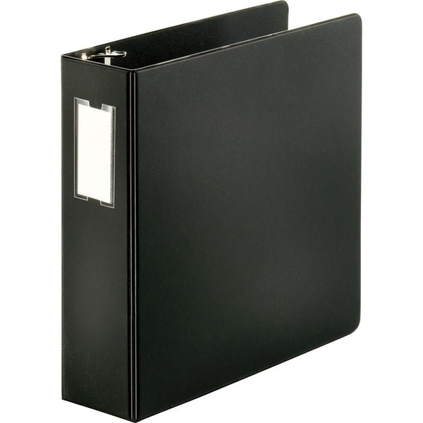 Business Source D-Ring Binder w/Label Holder, Heavy-Duty, 3", Black (BSN33113) Each
