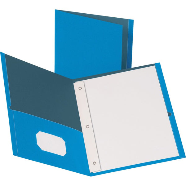 Business Source 2-Pocket Folders, 100 Sh Cap, Letter, 9-1/2" x 11", 25/BX, LBE (BSN78507) Box of 25